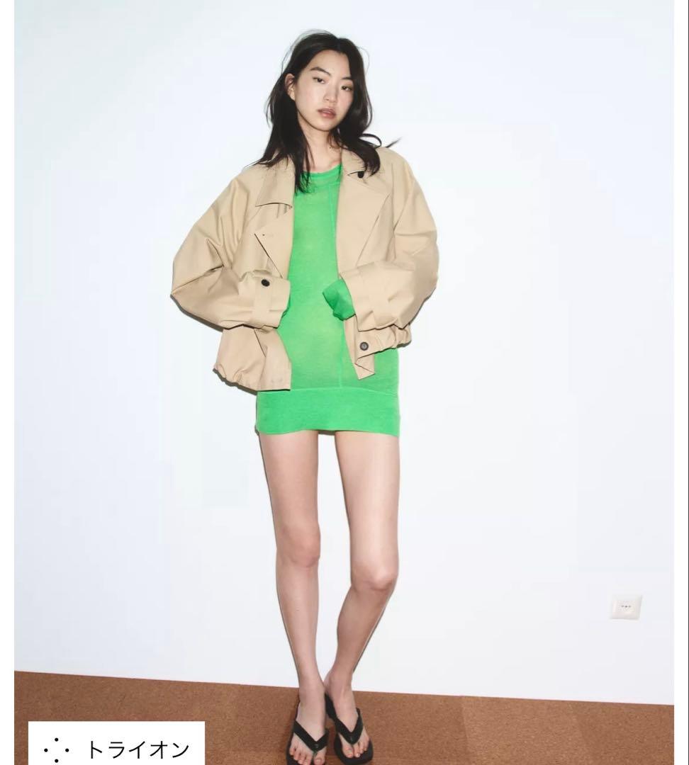 H*J様 タグ付き新品★ZARAのショートバルーントレンチコート★Sサイズ★コム