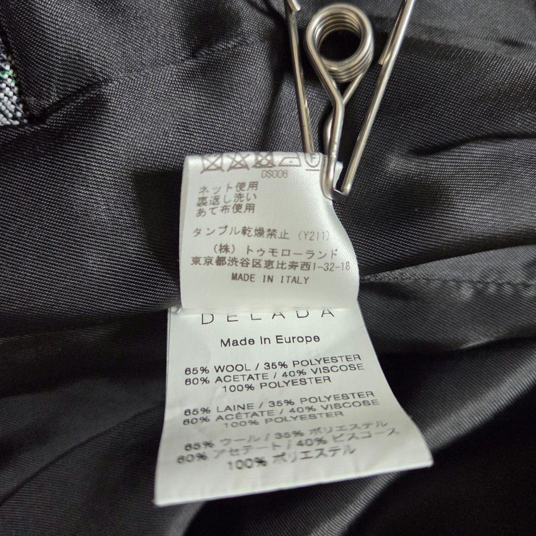 美品　delada テーラードジャケット　チェック　Gimmick　デラダ