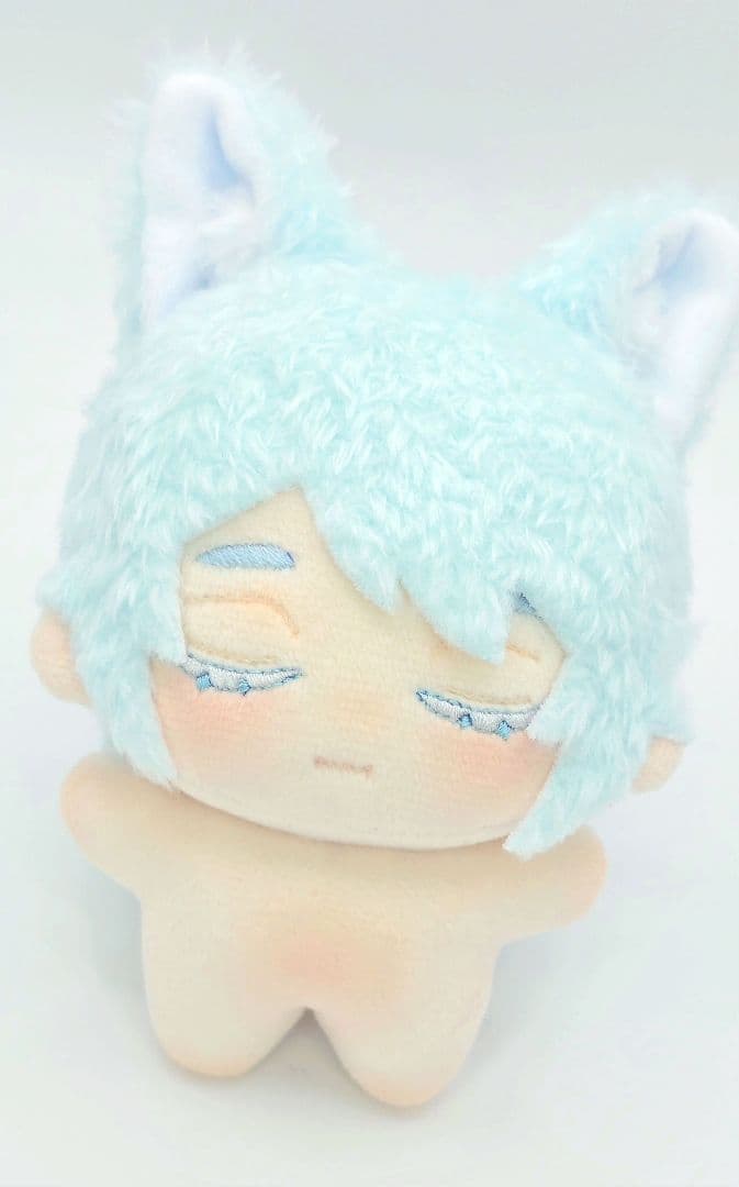 自作 無属性 ぬいぐるみ 水色の猫くん 10cm
