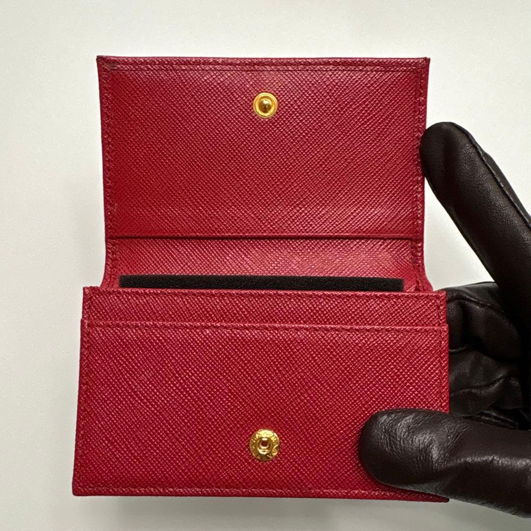 PRADA プラダ 紙袋 財布 正規品 名刺入れ レッド