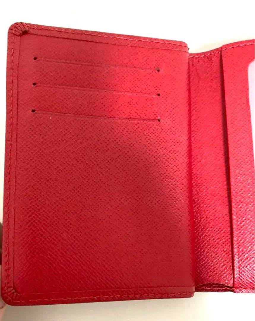 【付属品完備】ルイヴィトン ダミエ ポルトフォイユ コアラ 三つ折り財布 赤