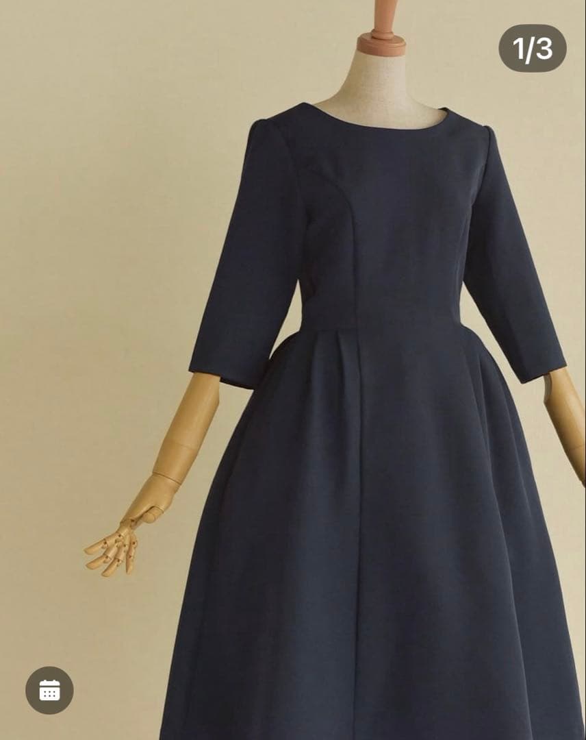 【美品】レジーナリスレ　ワンピース　シェリー　神戸ネイビー　40 Mサイズ