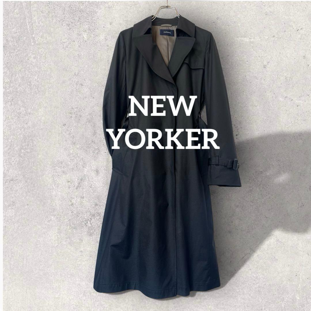 美品☆NEW YOKER☆ニューヨーカー☆スプリングコート☆ブラック☆軽やか☆