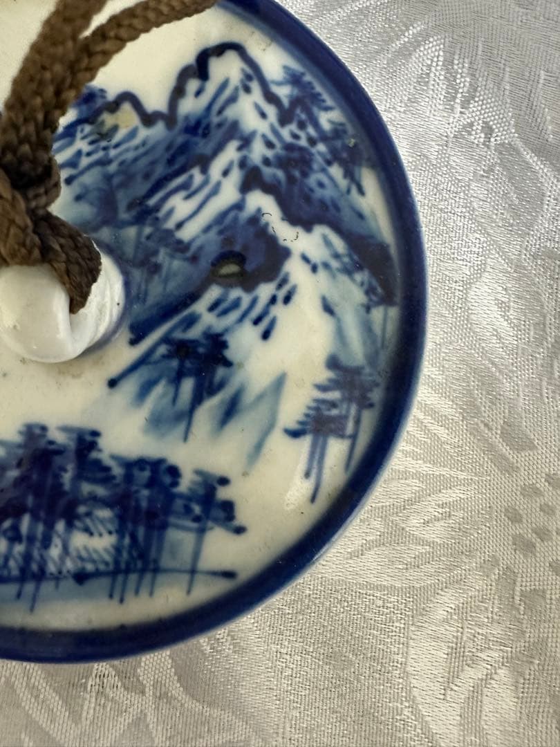 古伊万里　染付　陶器　重し