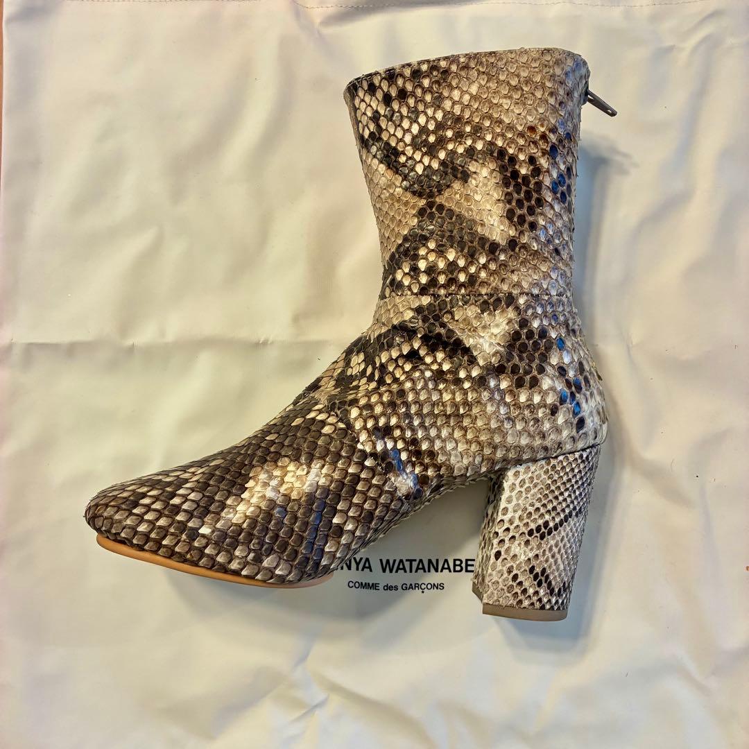 【美品】JUNYA WATANABE コムデギャルソン パイソンブーツ 23.5