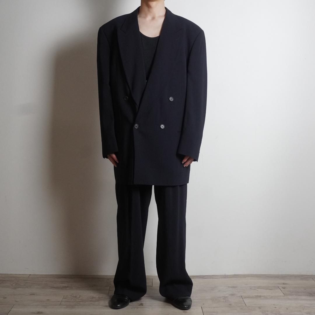 GIORGIO ARMANI ダブルセットアップスーツ 濃紺/UW347