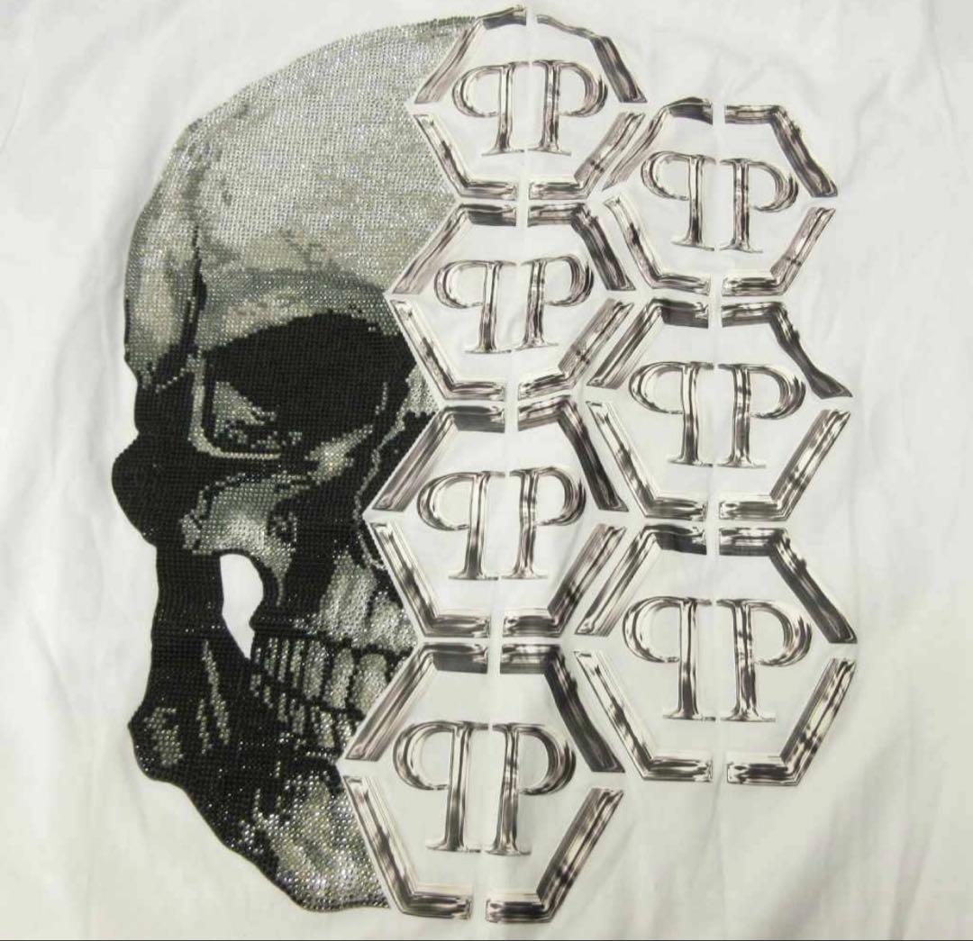 【未使用品 】フィリッププレイン Tシャツ ビジュー 半袖 XL メンズ
