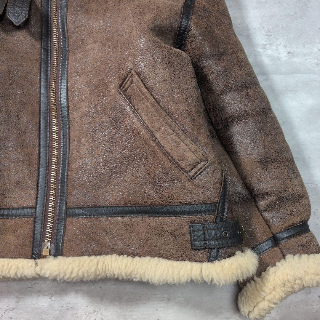 【90s_vintage】B-3リアルレザーMoutonFlightJacket