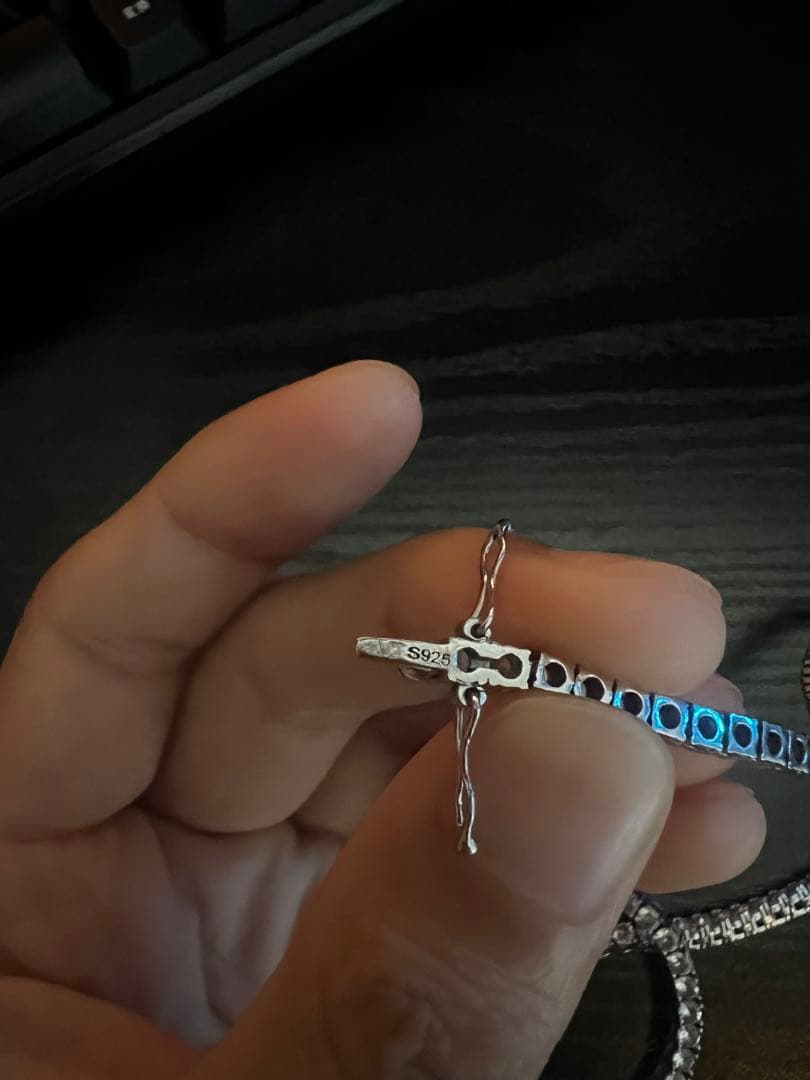 シルバー925 テニスチェーン テニスネックレス 18インチ3mm ジルコニア