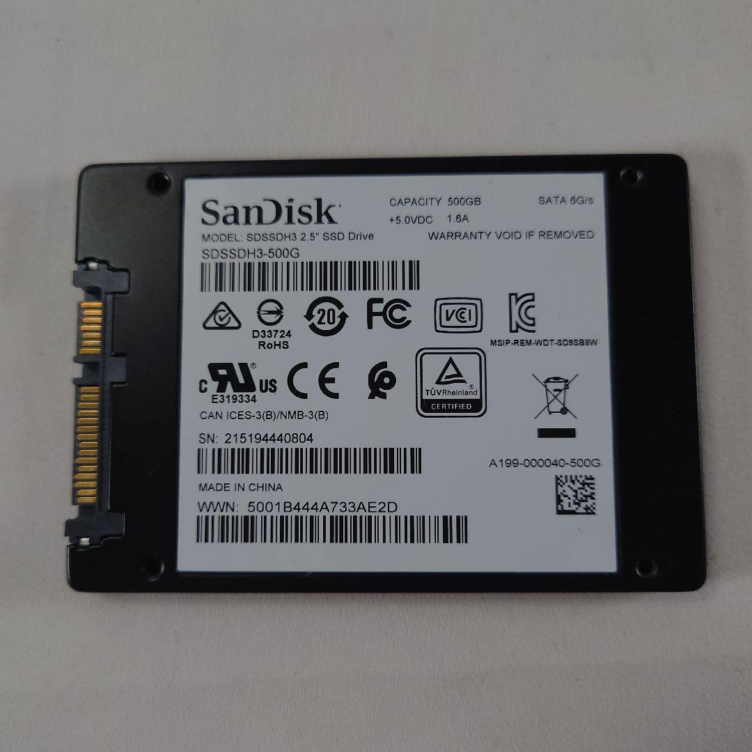 良品✨️SanDisk Ultra 3D SSD 500GB✨️健康状態100%