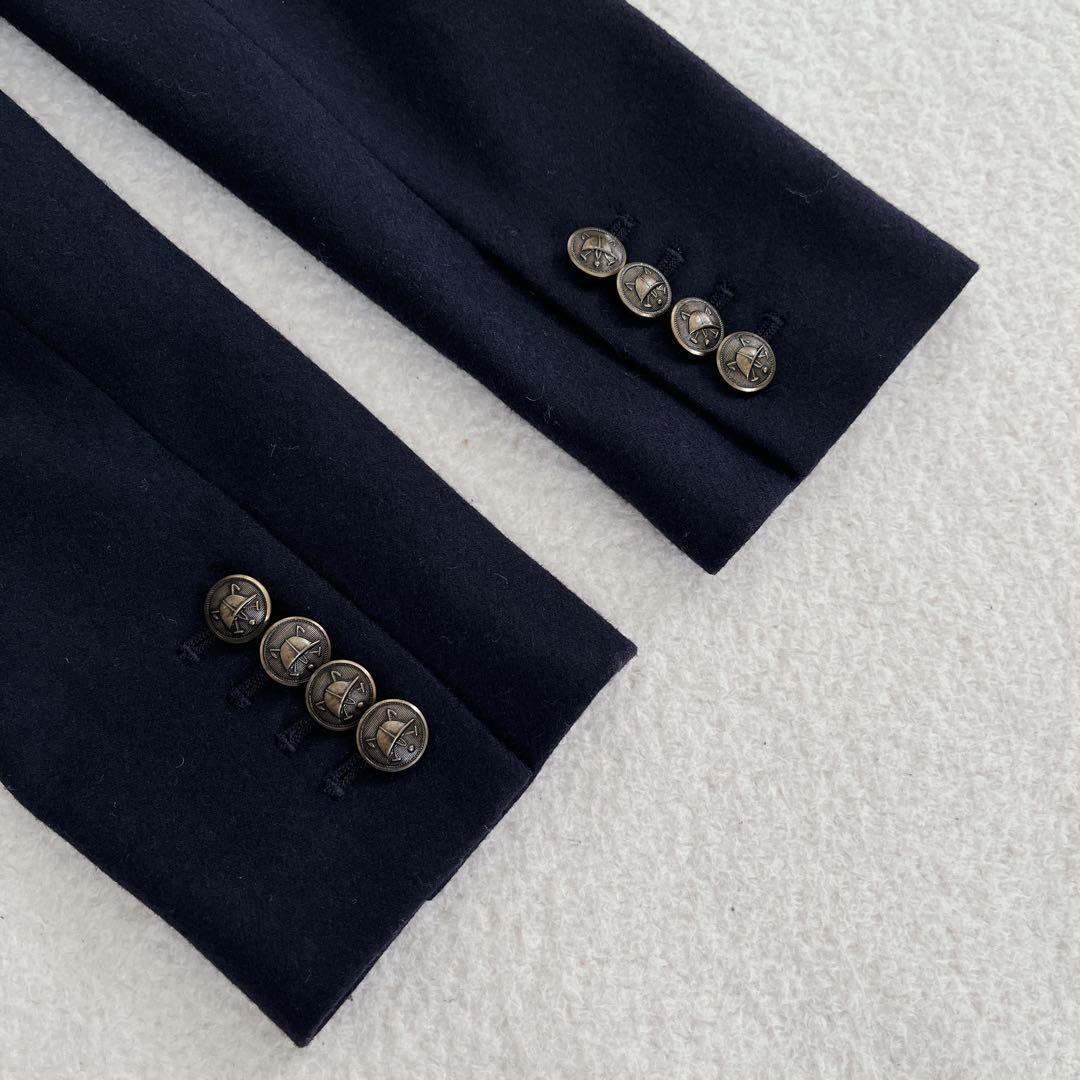 【美品】 ラルフローレン ジャケット ポニー 刺繍 ネイビー アンゴラ カシミヤ