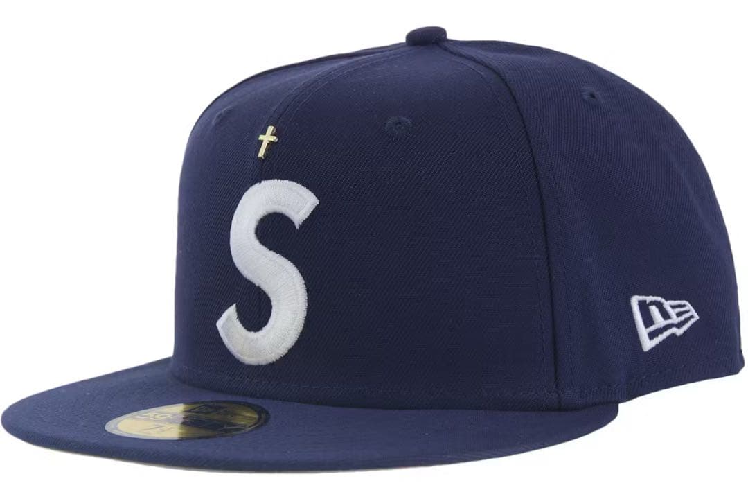 帽子 Supreme Gold Cross S Logo New Era \"NAVY\"