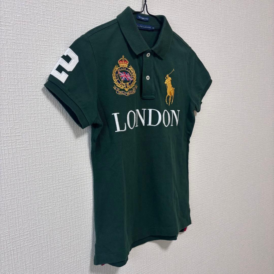 美品　ラルフローレン ロンドン ビッグポニー 　ポロシャツ y2k