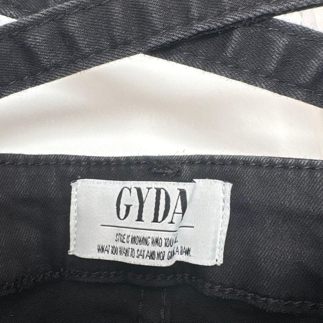 【24時間以内発送】GYDA ブラック スキニーデニム クロスストラップ