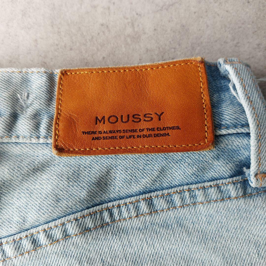 美品 マウジー MOUSSY MVS FLARE 23 アイスブルー