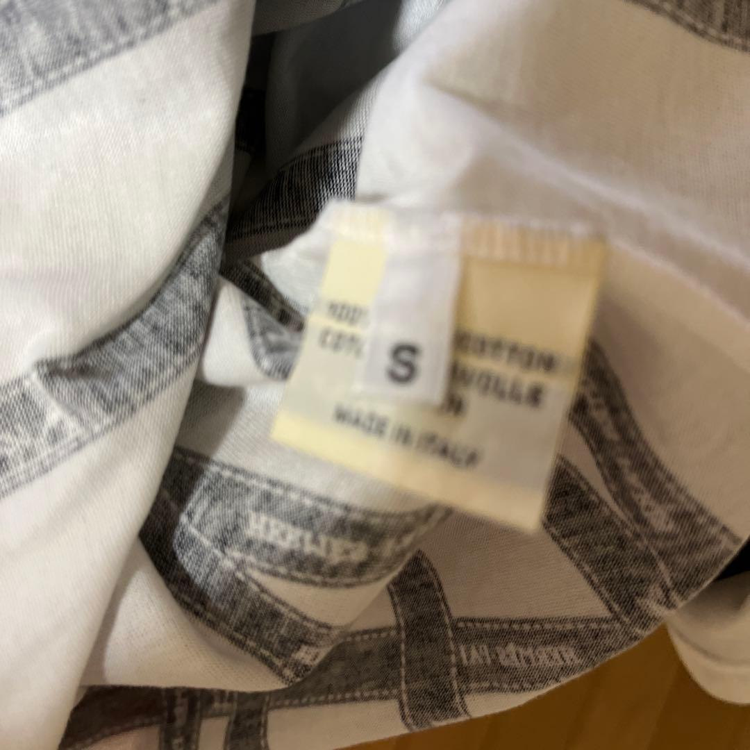 HERMES リボン柄 Tシャツ Sサイズ