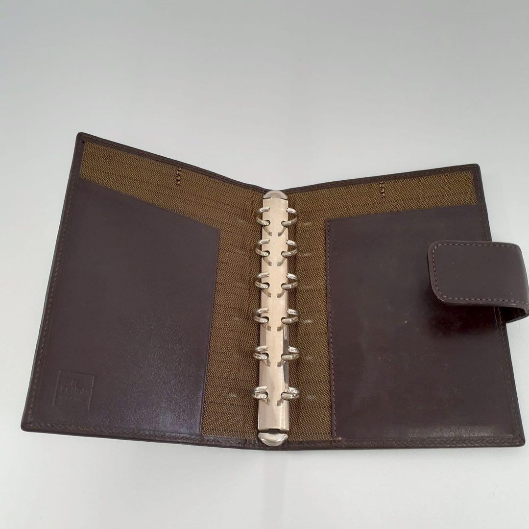 FENDI フェンディ　FFロゴ 手帳　カード入れ　 名刺入れ ブラウン系