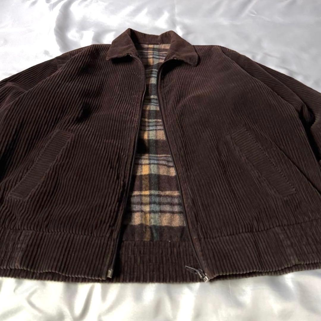 90s vintage ドイツ製 ブラウンコーデュロイ ジップ スイングトップ