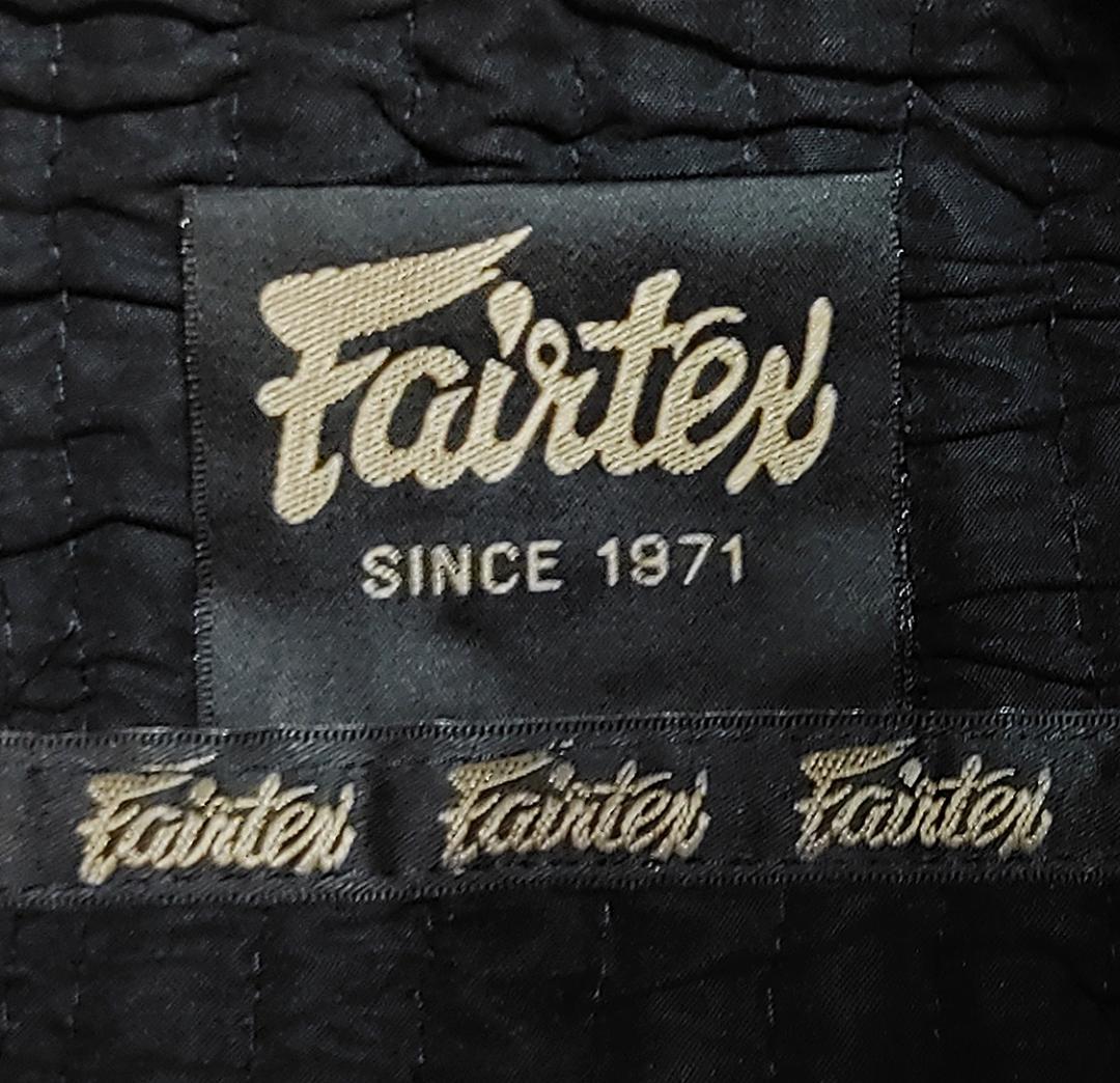 【Fairtex】ムエタイ トランクス ホワイトｘブラック サイズ M