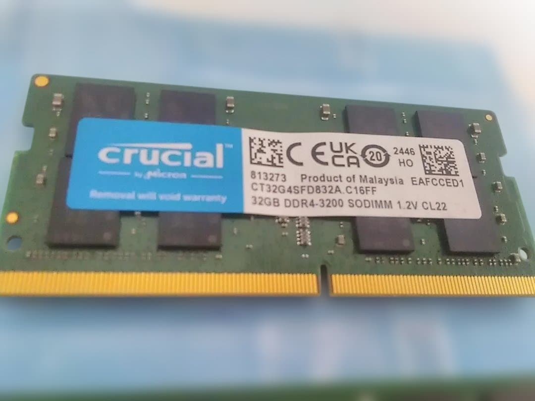 達*成様 DDR4-3200「CT32G4SFD832A」32GB✕2枚＝64G