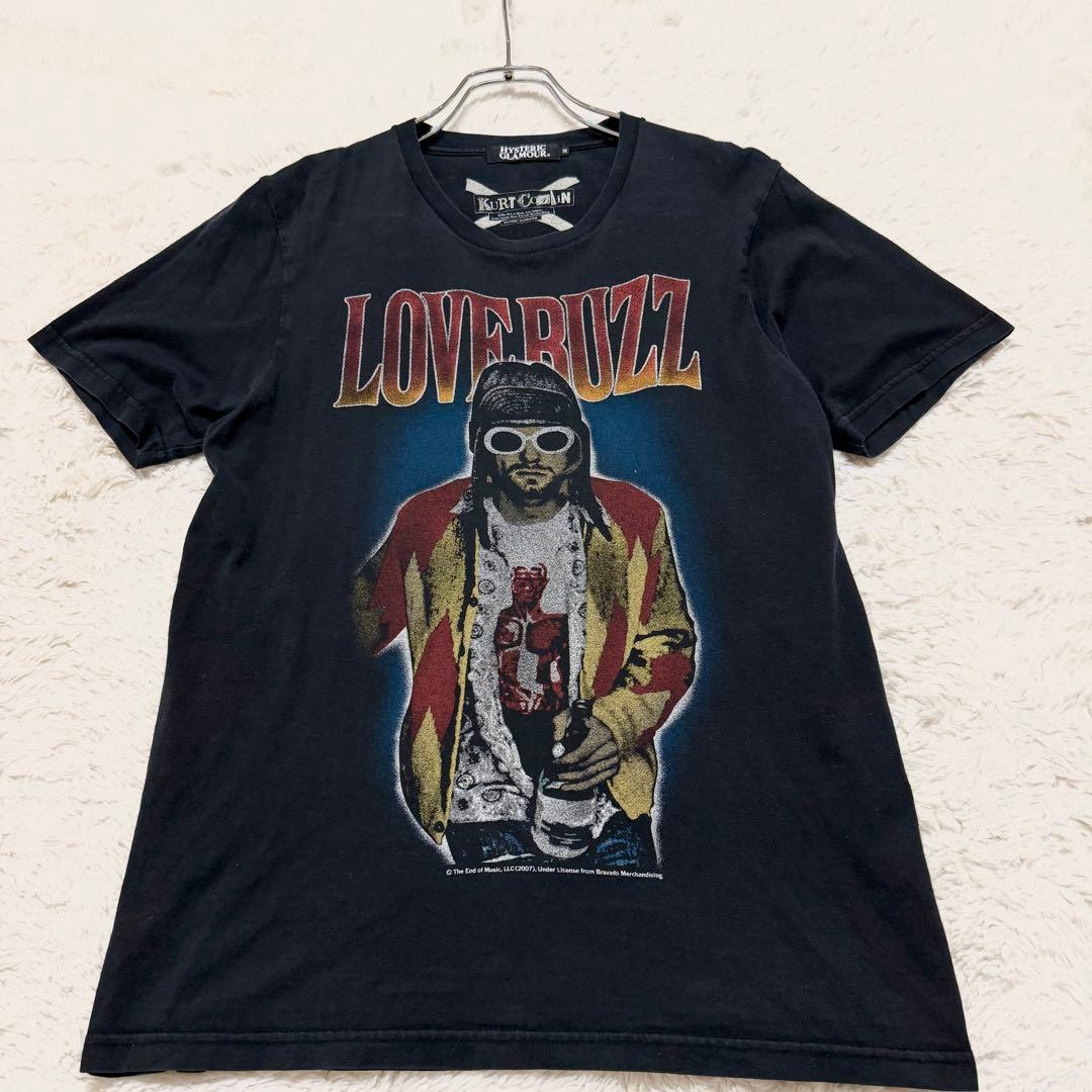 ヒステリックグラマー カートコバーン Tシャツ 両面プリント M ブラック