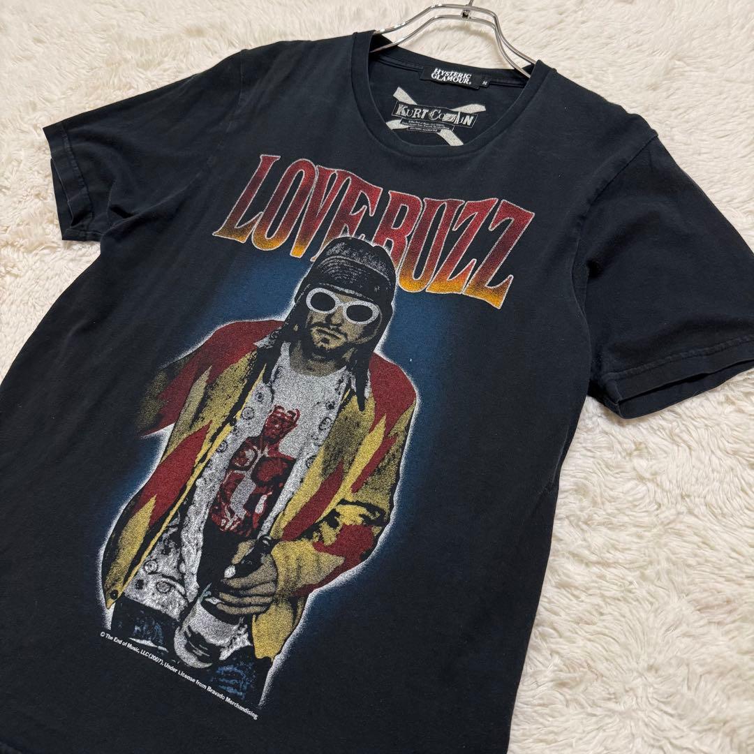 ヒステリックグラマー カートコバーン Tシャツ 両面プリント M ブラック