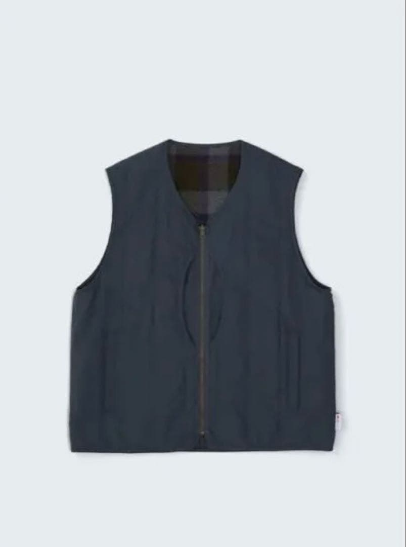 トップス PWA REFINE-WOOL Check Reversible Vest
