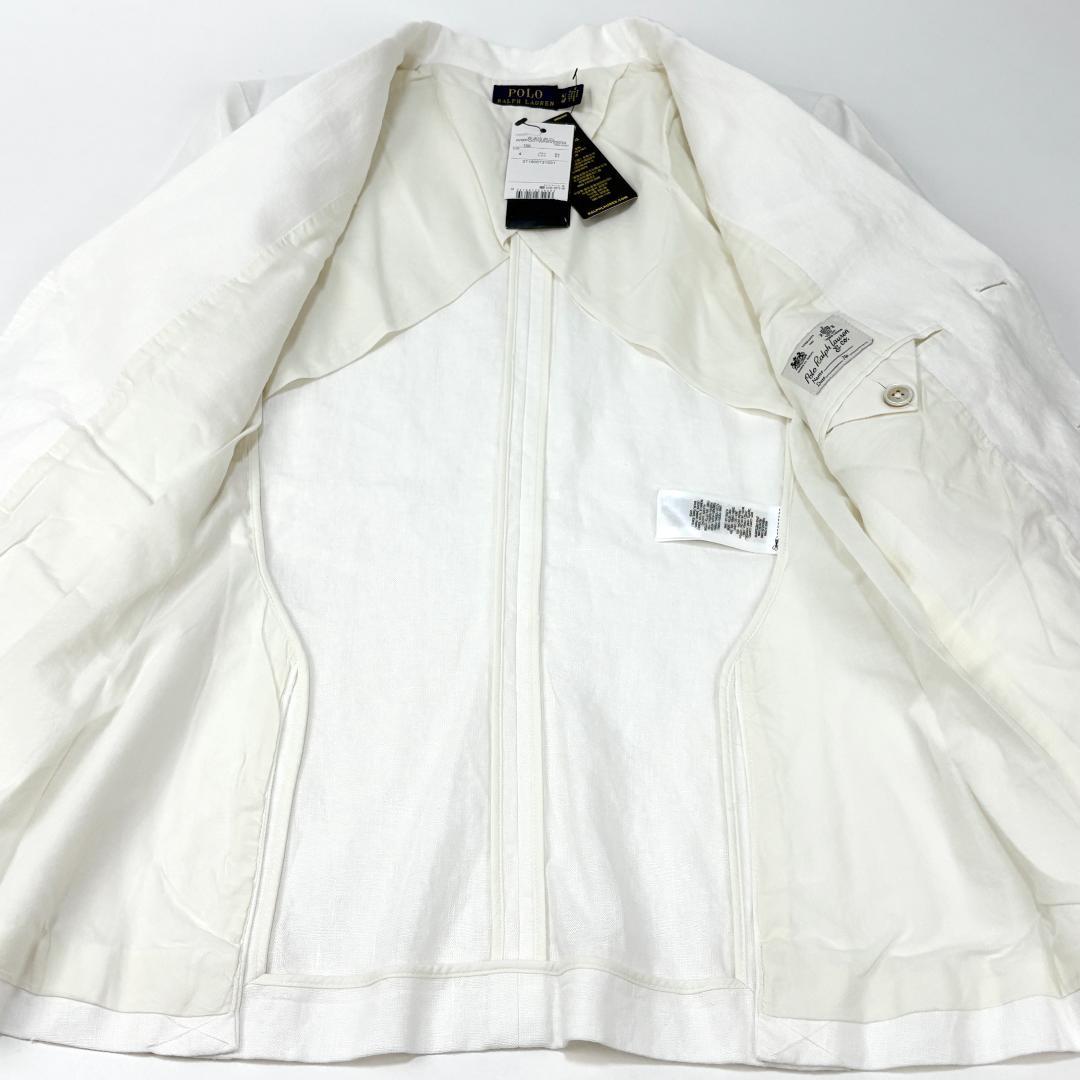 新品 POLO RALPH LAUREN 20SS リネンブレザー 4 ホワイト