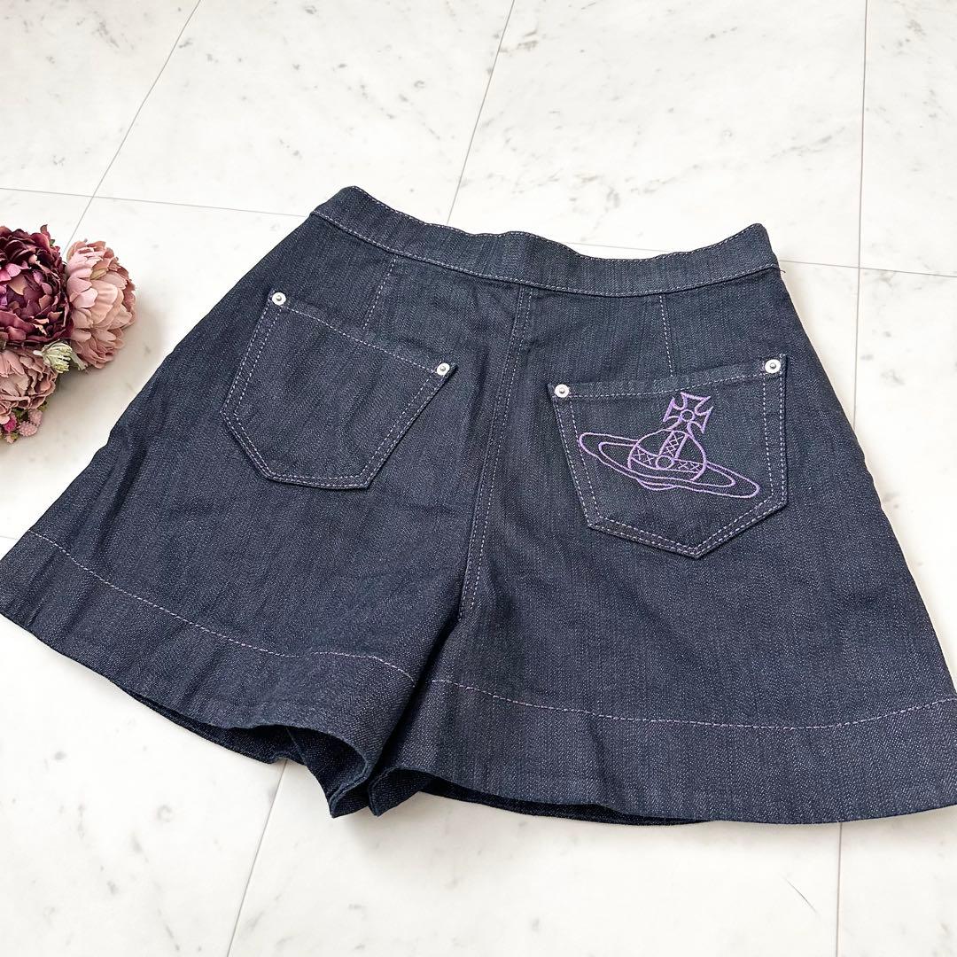 極美品❤️ヴィヴィアンウエストウッド　キュロット　デニム　オーブ　L