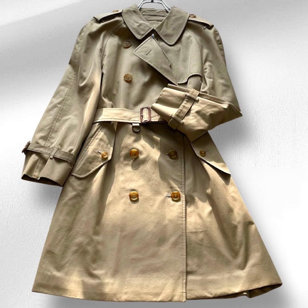 極美品✨バーバリー ロングトレンチコート ノバチェック ハニーベージュ 11