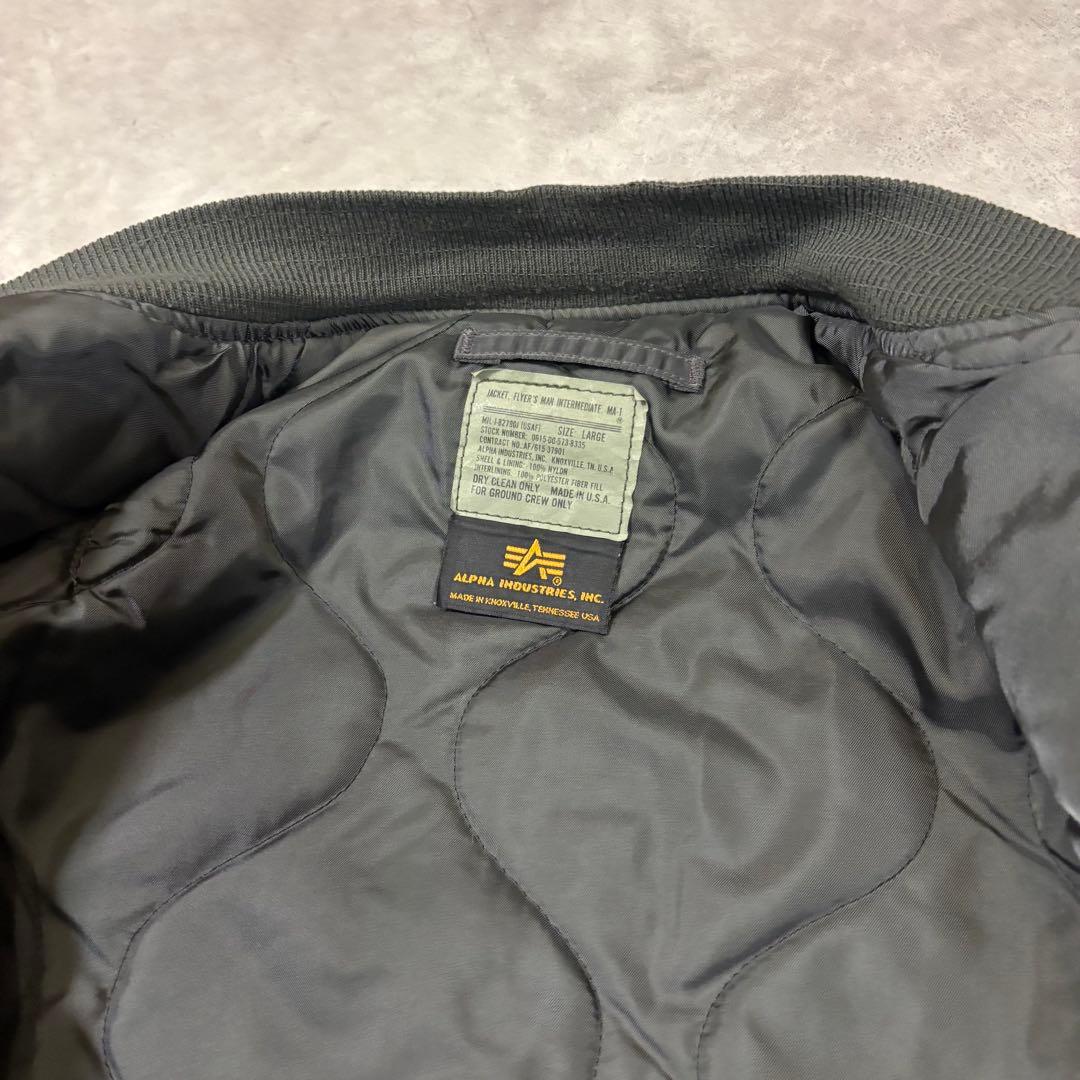 USA製 ALPHA アルファ MA-1 flight jacket L