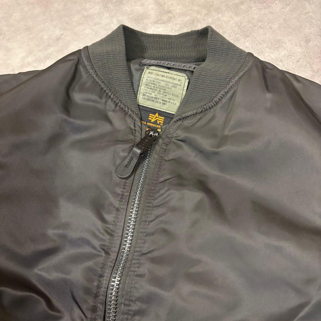 USA製 ALPHA アルファ MA-1 flight jacket L