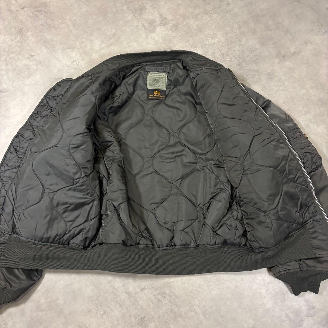 USA製 ALPHA アルファ MA-1 flight jacket L
