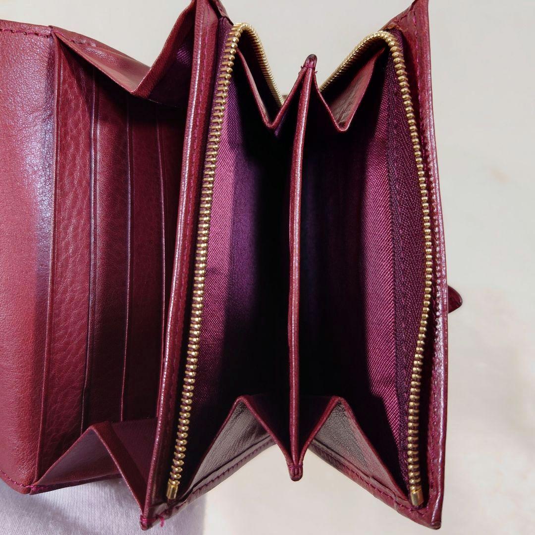 SOMES SADDLE アベリネーゼ 二つ折り財布 ボルドー 赤系