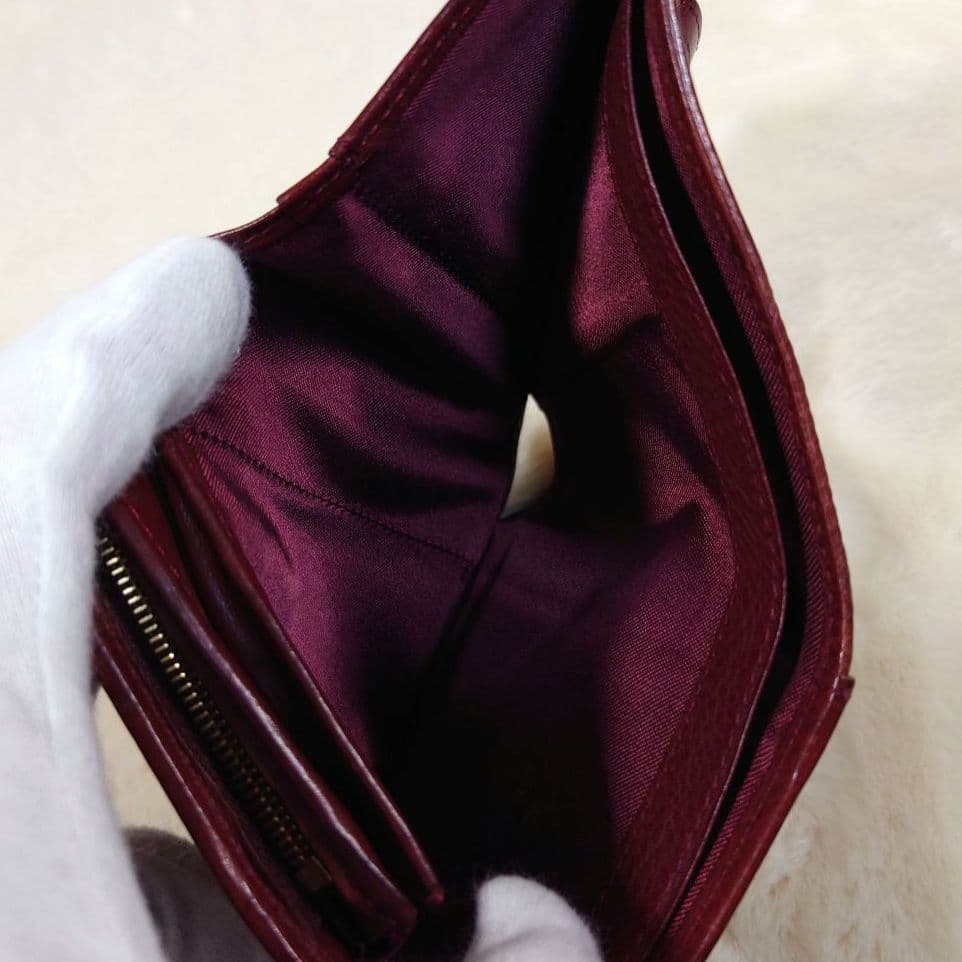 SOMES SADDLE アベリネーゼ 二つ折り財布 ボルドー 赤系