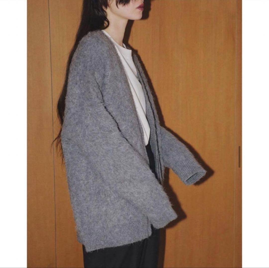 todayful ブラッシュドVネックカーディガン