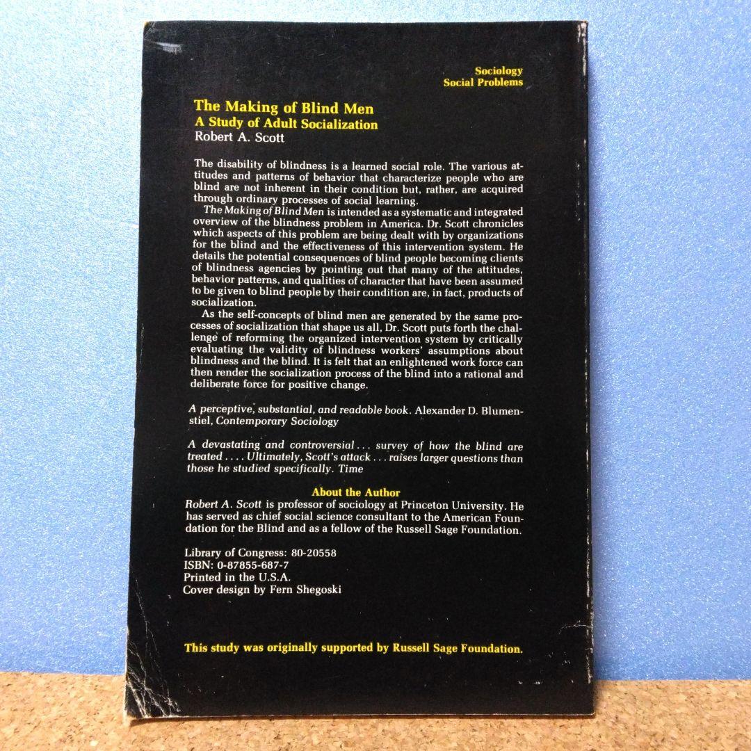 洋書　貴重　The Making of Blind Men　ロバート・スコット
