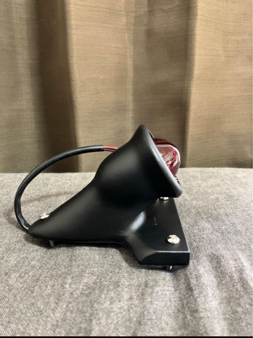 ミニ クロッカーテールライト ブラック 12V LED仕様 ガラスレンズ 復刻
