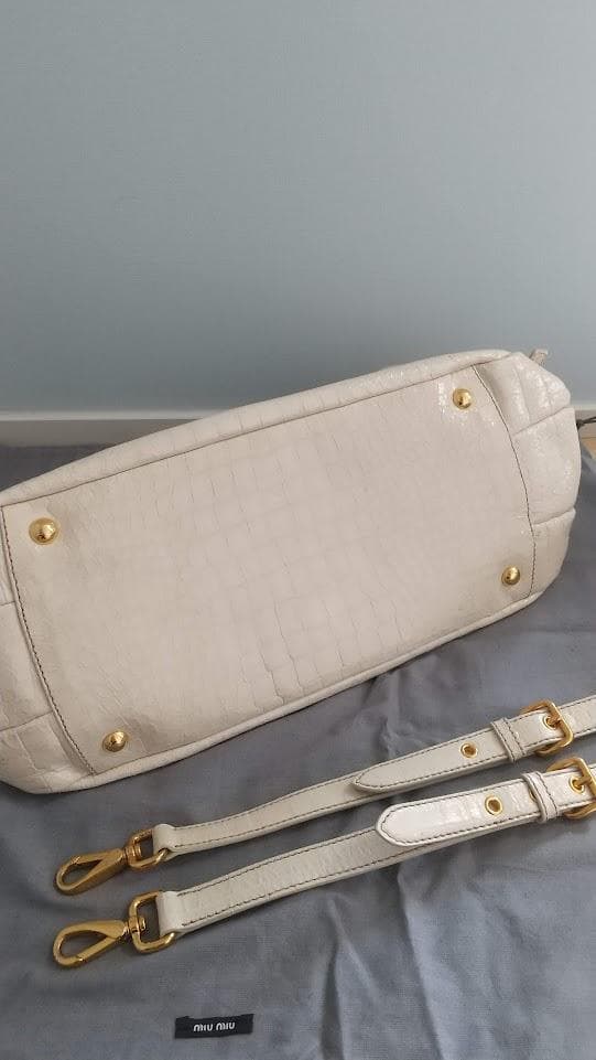 miumiuミュウミュウ*クロコ型押し 2way ハンドバッグ ショルダーバッグ