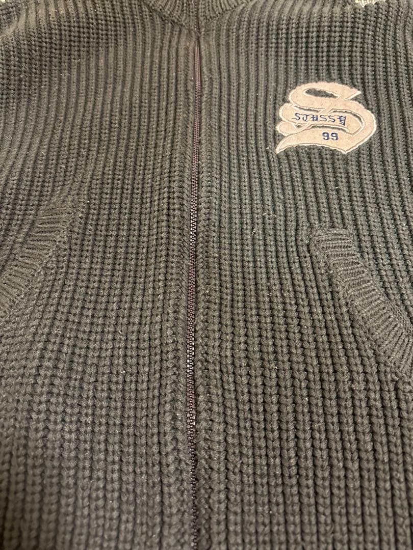 old stussy ハイネック ニット ジャケット