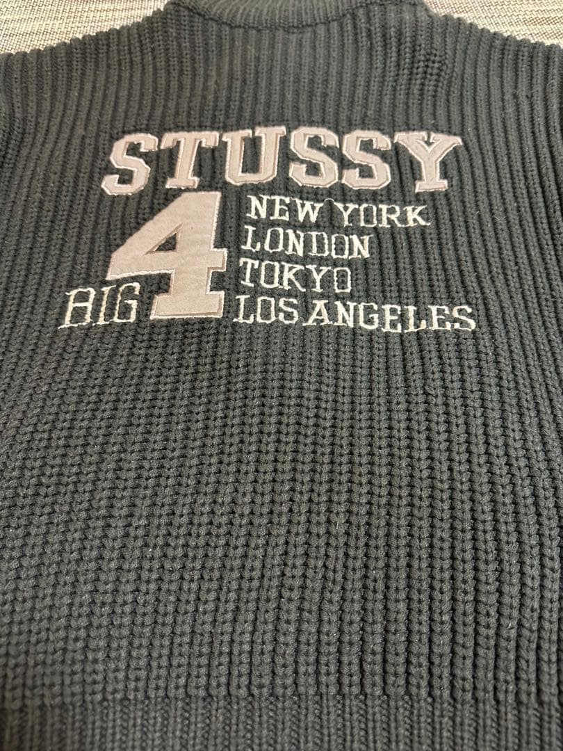 old stussy ハイネック ニット ジャケット