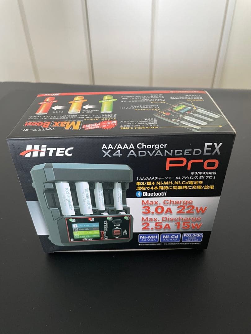 HITEC X4 ADVANCED EX Pro &新品単4 26本＆ケース付