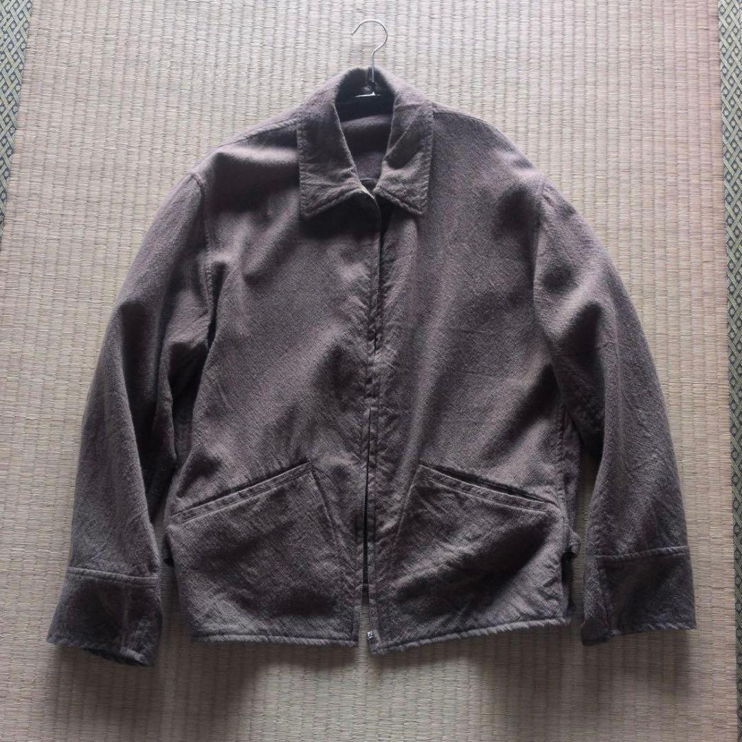 COMOLI 縮絨ウールジップショートジャケット KHAKI サイズ1