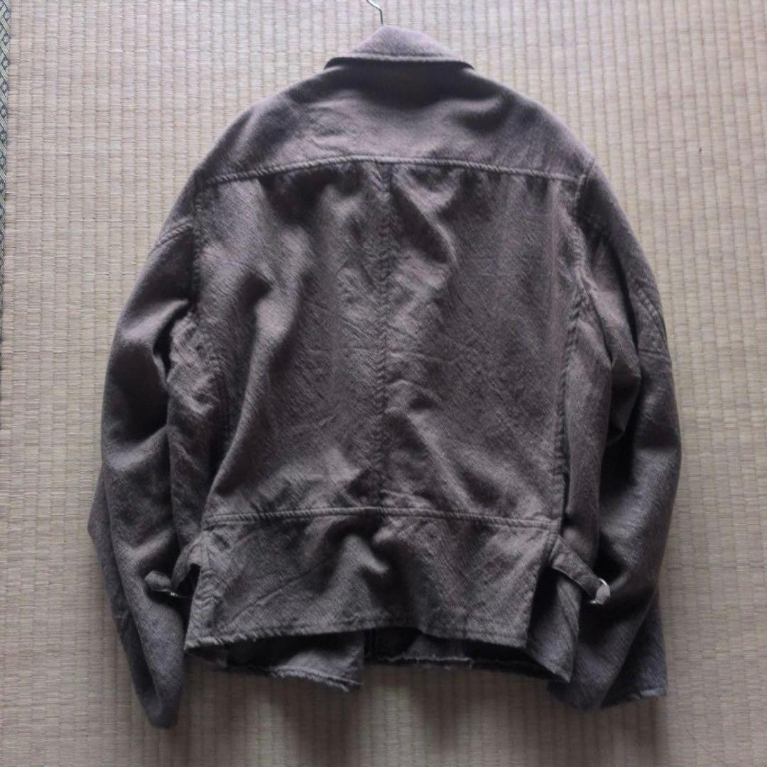 COMOLI 縮絨ウールジップショートジャケット KHAKI サイズ1