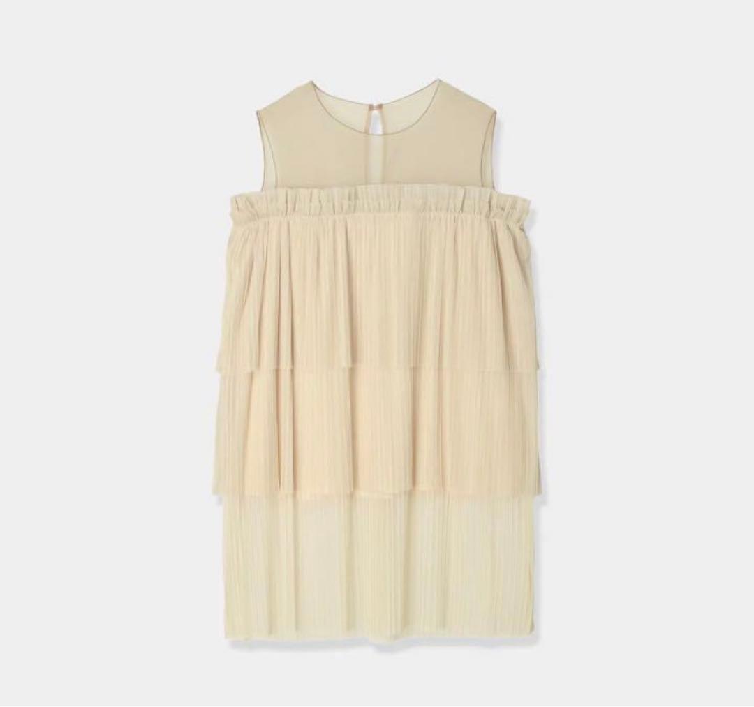 トップス louren tulle pleats tiered tops