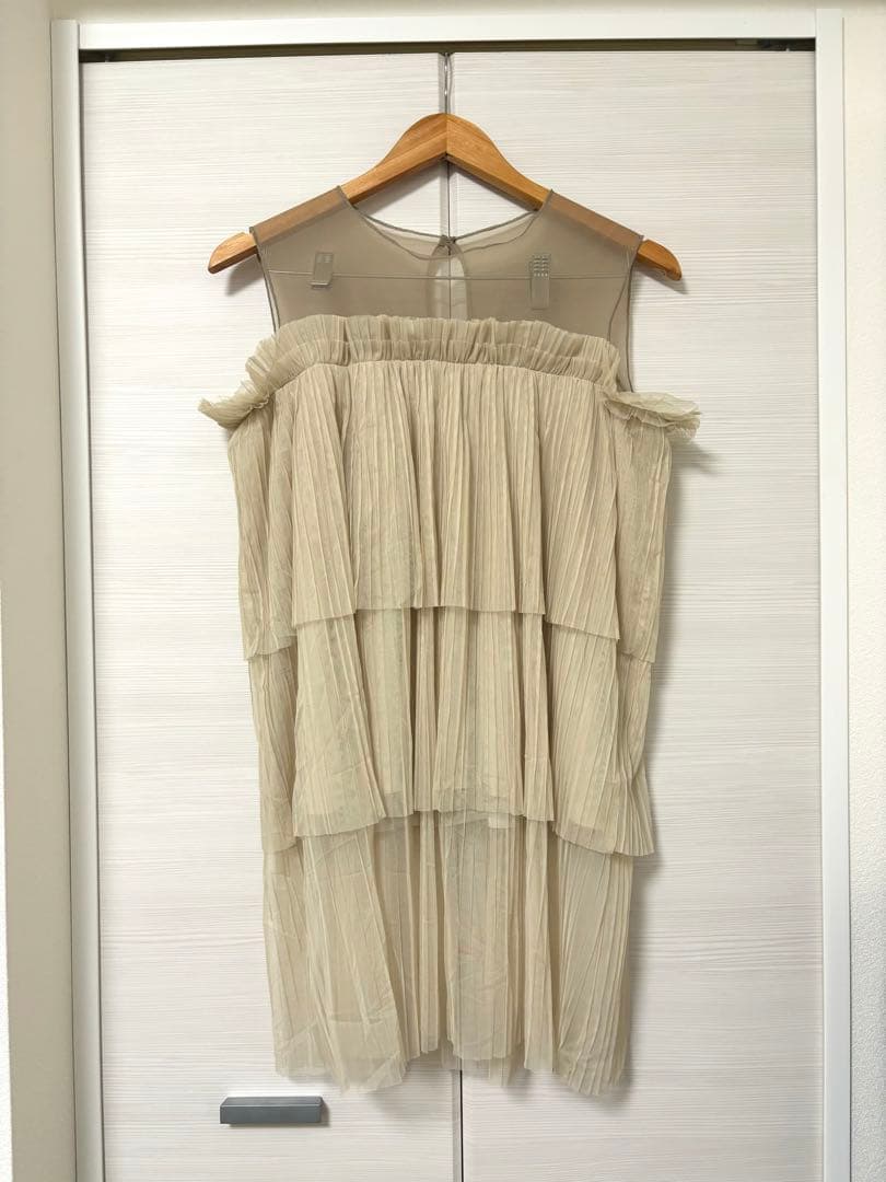 トップス louren tulle pleats tiered tops