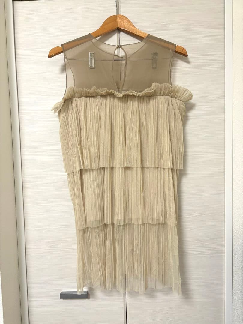 トップス louren tulle pleats tiered tops