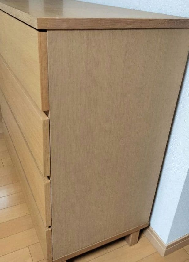 送料込み】無印良品　オーク材チェスト4段　シンプル　人気家具　引き出し