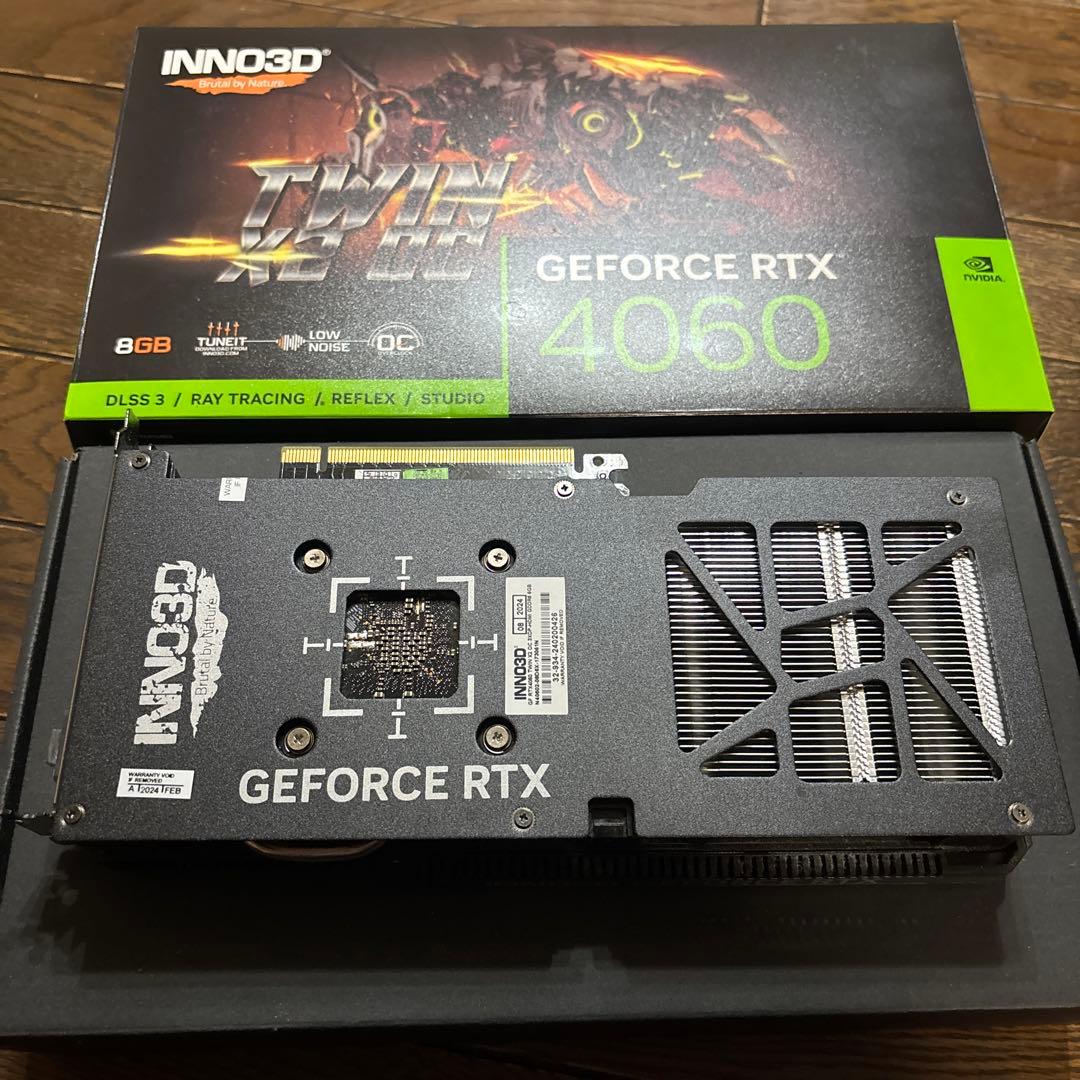 グラフィックボード・グラボ・ビデオカード INNO3D GeForce RTX 4060 TWIN 8GB