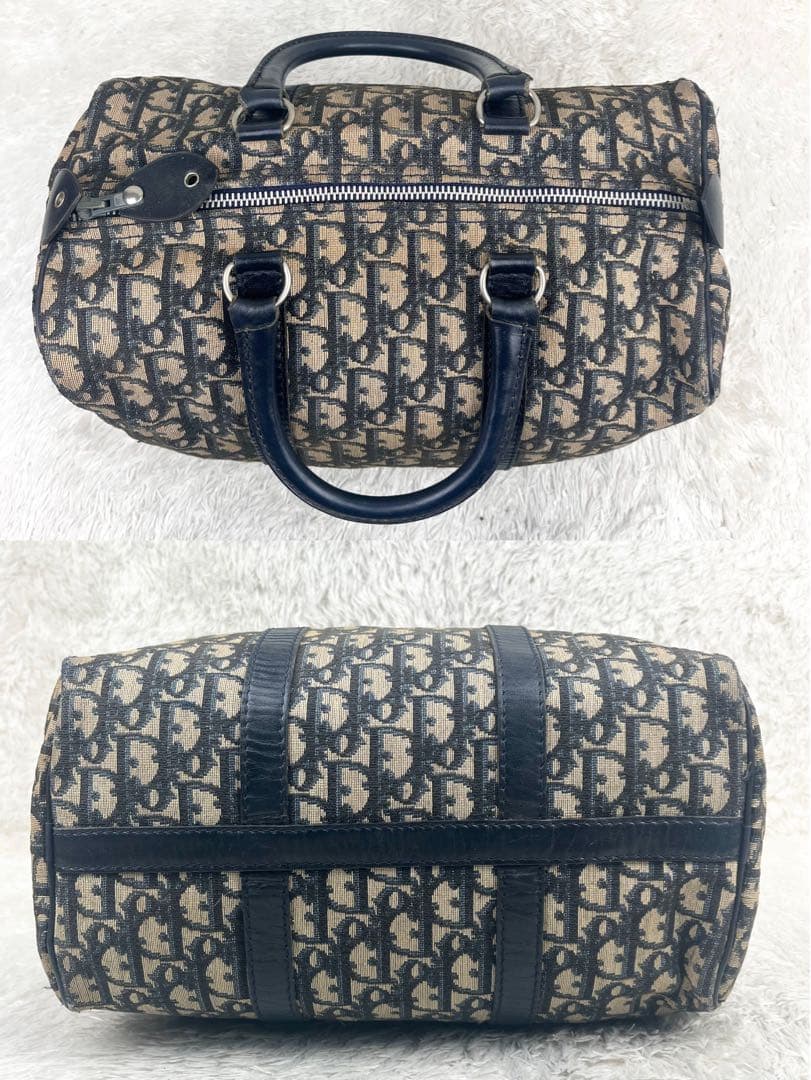 【美品】クリスチャンディオール トロッター ボストンバッグ ネイビー